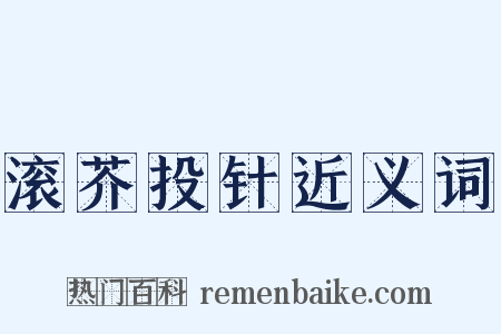 滚芥投针近义词是什么意思的图片